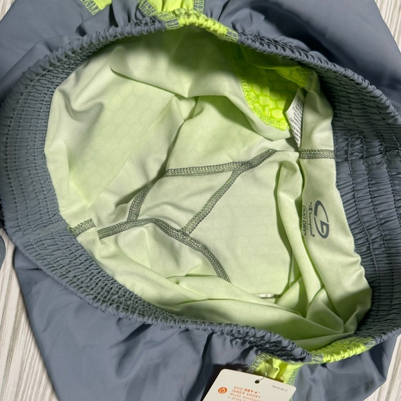 Champion Duo Dry + Compression Inner Short Lime Green Gray Running Athletic - Picture 4 of 4